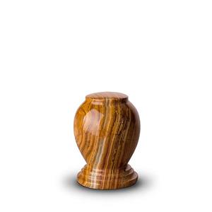 Urnwebshop Marmeren Mini Urn Bruinbeige (0.15 liter)