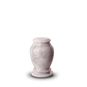 Urnwebshop Marmeren Mini Urn Grijswit (0.15 liter)