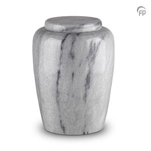 Urnwebshop Grote Marmeren Poturn Grijswit (3.3 liter)