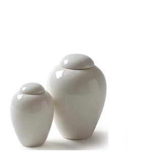 Urnwebshop Kleine Porseleinen Pot Urn Serenity White (0.76 liter)