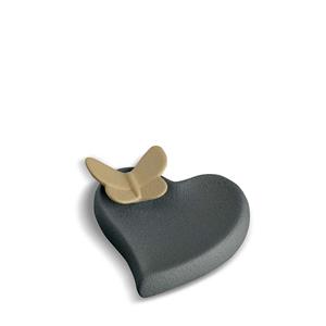 Urnwebshop LoveUrns Miniurn Hart met Geel Vlindertje (0.1 liter)