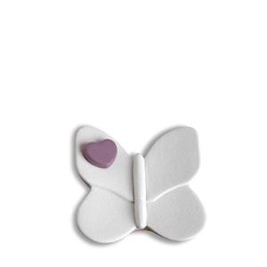 Urnwebshop LoveUrns Mini Urn Vlinder met Paars Hartje (0.1 liter)