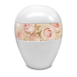 Urnwebshop Grote Porseleinen Pot Urn Rozen (5 liter)