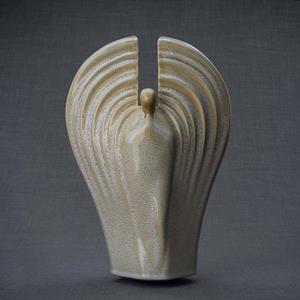 Urnwebshop Keramische Crematie As Urn Guardian Light Sand (3.2 liter)