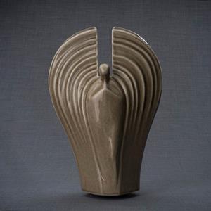 Urnwebshop Keramische Crematie As Urn Guardian Beige (3.2 liter)