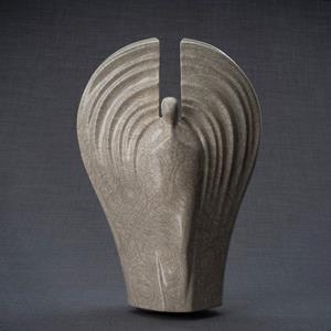Urnwebshop Keramische Crematie As Urn Guardian Craquele (3.2 liter)