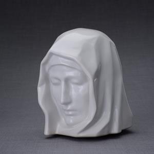 Urnwebshop Keramische Crematie As Urn Holy Mother White (5.1 liter)
