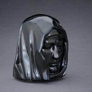 Urnwebshop Keramische Crematie As Urn Holy Mother Black Gloss (5.1 liter)