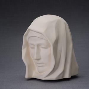 Urnwebshop Keramische Crematie As Urn Holy Mother Ongeglazuurd (5.1 liter)