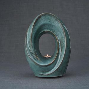 Urnwebshop Keramische Art Urn Passage Oily Green Melange (3.2 liter)