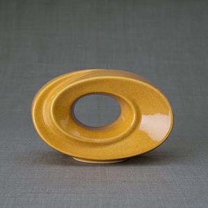 Urnwebshop Keramische Mini Urn Passage Amber Yellow (0.45 liter)