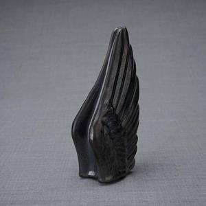 Urnwebshop Keramische Mini Urn Wings Antraciet (0.22 liter)