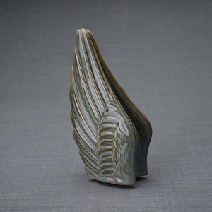 Urnwebshop Keramische Mini Urn Wings Green Oiled (0.22 liter)