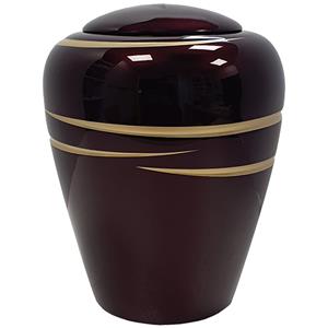 Urnwebshop Ovale Resin Urn Shiny Brown (3.8 liter)