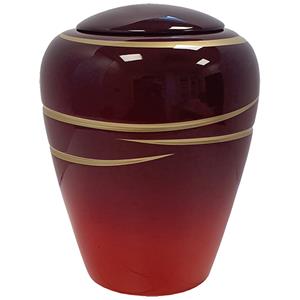 Urnwebshop Ovale Resin Urn Shiny Red Verlopend (3.8 liter)