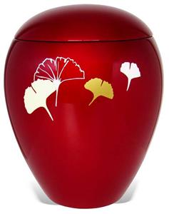 Urnwebshop Ovale Resin Urn Ginkgo Bladeren (4 liter)