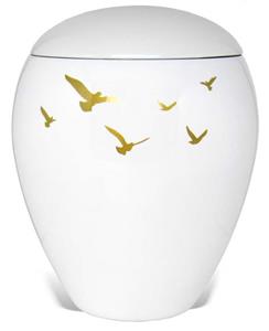 Urnwebshop Ovale Resin Urn Vogels (4 liter)