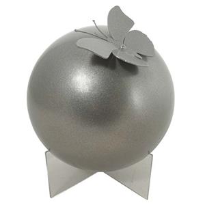 Urnwebshop Grote RVS Bol Urn op Transparante Standaard (3.4 liter)