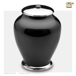 Urnwebshop Grote LoveUrns Simplicity Urn Zwart-Zilver (3.7 liter)