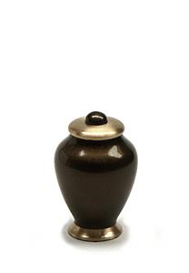 Urnwebshop Mini Simplicity Urn Bruin - Messing (0.1 liter)
