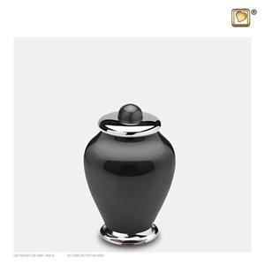 Urnwebshop Mini Simplicity Urn Zwart-Zilver (0.075 liter)