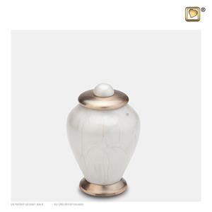 Urnwebshop Mini Simplicity Urn Witmarmer (0.075 liter)