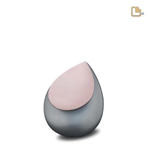 Urnwebshop Mini LoveUrns Druppel Urn Rosegoud - Grijs (0.1 liter)