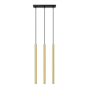 Sollux - SL.1196 Hängeleuchte pastelo G9 3 x 8W Stahl gold L:30cm B:5cm H:90cm dimmbar