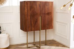 Invicta Interior highboard GATSBY 125cm bruin mat goud mangohout retro - 43335