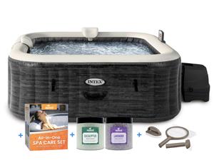 Intex PREMIUM PureSpa Greystone Deluxe + Aquatural Care Set + WiFi