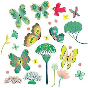 raamstickers vlindertuin
