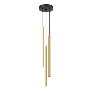 Sollux - SL.1197 Hängeleuchte pastelo G9 3 x 8W Stahl gold Ø20cm H:90cm dimmbar