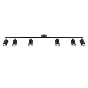 SL.1169 Spotleuchte lemmi GU10 6 x 10W Stahl schwarz L:135cm B:24cm H:20cm dimmbar - Sollux