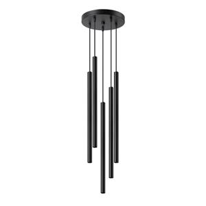 SOLLUX SL.1176 Hängeleuchte PASTELO G9 5 x 8W Stahl schwarz Ø25cm H:110cm dimmbar