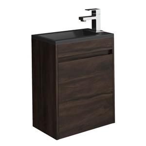 Badplaats Toiletmeubel sinta 40 x 22 cm walnoot bruin fonteinmeubel met