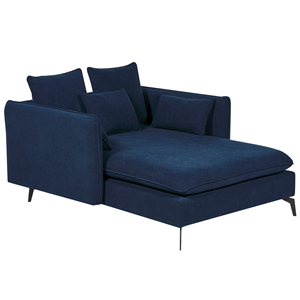 BELIANI Chaise longue stof blauw CHARMES