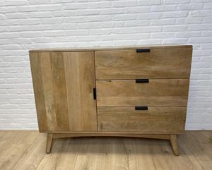 Industrielemeubelshop Mangohouten dressoir Joyce met deur en lades