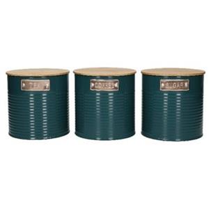 KitchenCraft  Voorraadbussen, Set van 3 Stuks, 1 L, Teal - KitchenCra