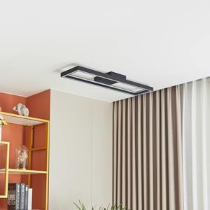 Smart LED-Deckenleuchte Tjado, schwarz, 100cm - Schwarz, weiß - Lucande