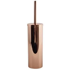 MSV Toilet|wc-borstel in houder Doha - rvs - koper kleur - 40 cm