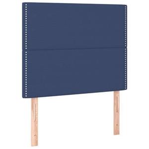 VidaXL Hoofdbord LED 90x5x118|128 cm stof blauw