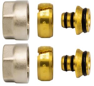 SaniGoods knelkoppeling 15mm nikkel - set van 2