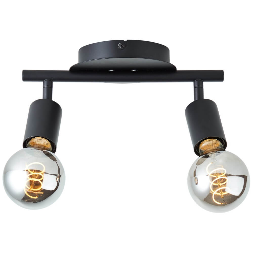 Brilliant 2-lichts plafondlamp Tiffany zwart 99682/06