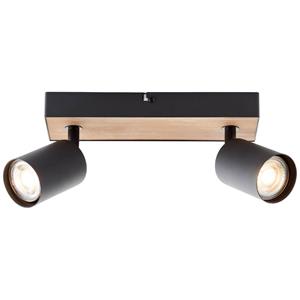 Brilliant Jello Wood G93069/76 LED-Deckenstrahler LED GU10 EEK: F (A - G) 4.5W Holz, Schwarz