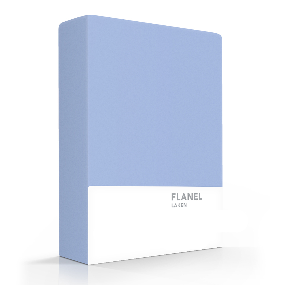 Zavelo Flanel Laken Blauw-Lits-jumeaux (240x260 cm)