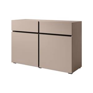 Meubella Dressoir Cainan - Beige - Zwart - 119 cm