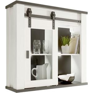 Home affaire Hangend kastje Sherwood met schuurdeurbeslag van metaal, hoogte 90 cm