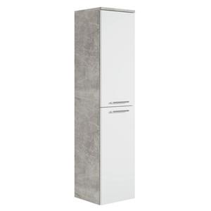 Badplaats Badkamerkast Saturnus 35 X 35 X 130 Cm - Beton Grijs Met Wit