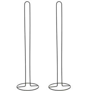 MSV Wc/toiletrolhouder reservoir - 2x - metaal - zwart glans - 50 cm - Voor 5 rollen -