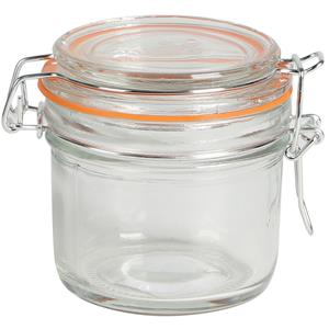 Urban Living Voorraadpot/bewaarpot - 200 ml - glas - met beugelsluiting - D8 x H8 cm -